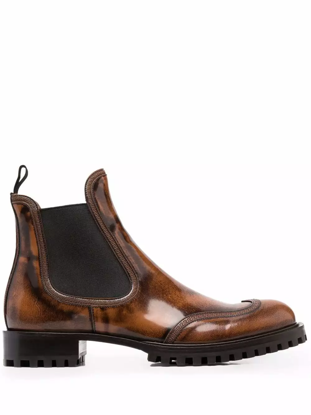 Versace Greca trim almond toe Chelsea boots 3 Versace Greca-trim almond-toe Chelsea boots