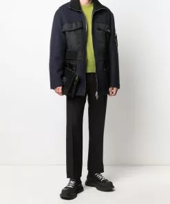 Versace flap-pocket zipped jacket