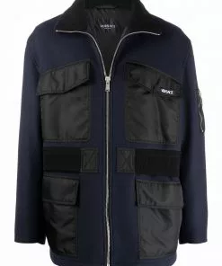 Versace flap-pocket zipped jacket