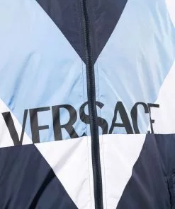 Versace colour-block logo track jacket