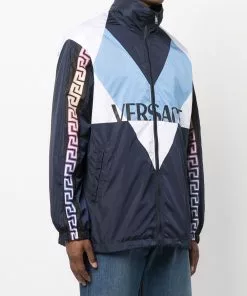 Versace colour-block logo track jacket