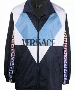 Versace colour-block logo track jacket