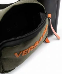 Versace debossed-logo belt bag