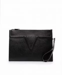 Versace logo-embellished clutch