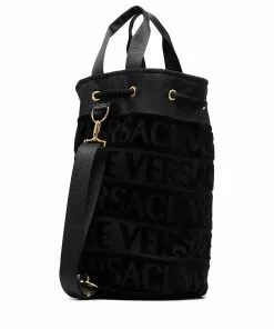 Versace Logo pattern drawstring beach bag 9 Versace logo pattern drawstring beach bag