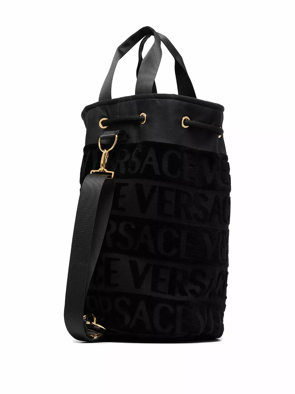Versace Logo pattern drawstring beach bag 5 Versace logo pattern drawstring beach bag