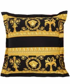 Versace Barocco-print cotton cushion