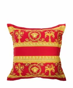 Versace Barocco-print cotton cushion