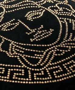 Versace sequin Medusa logo cushion