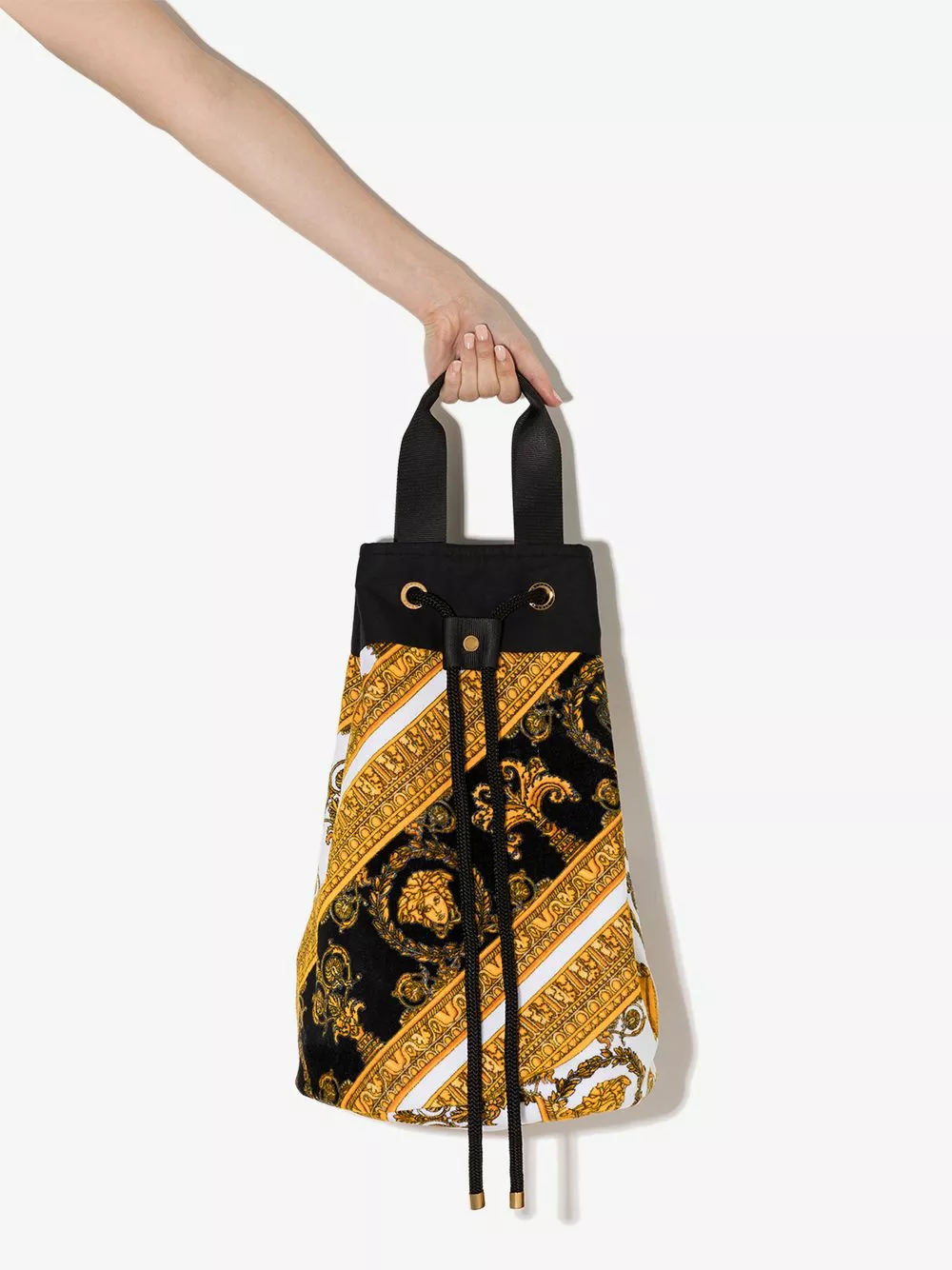 Versace Barocco print drawstring beach bag 6 Versace Barocco print drawstring beach bag