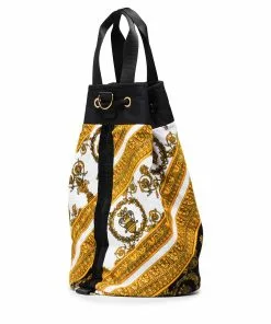 Versace Barocco print drawstring beach bag 8 Versace Barocco print drawstring beach bag