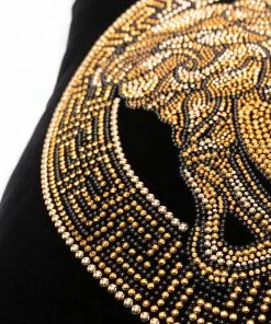 Versace embellished Medusa Head cushion