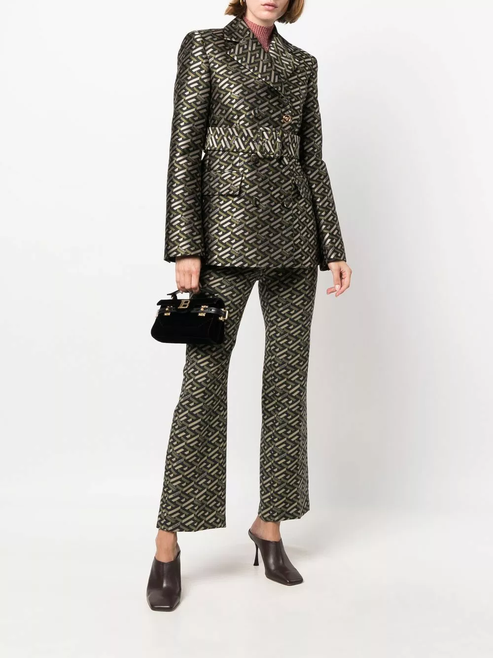 Versace Greca logo print blazer 4 Versace Greca logo-print blazer