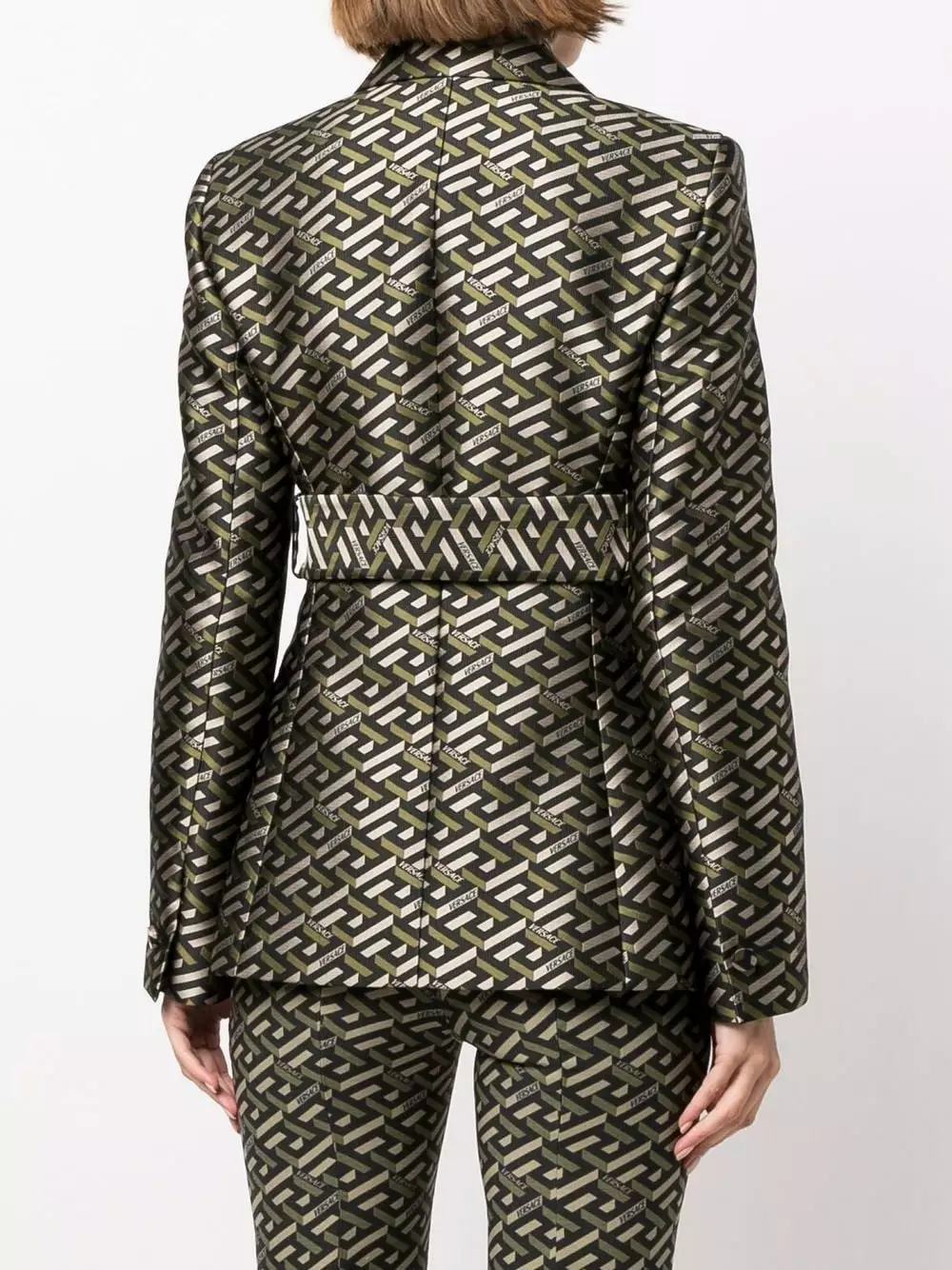 Versace Greca logo print blazer 6 Versace Greca logo-print blazer