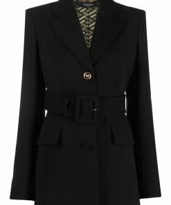 Versace belted single-breasted blazer