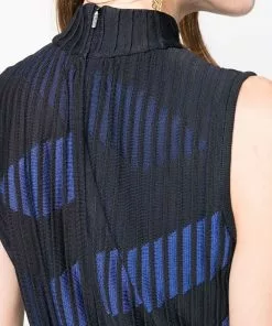 Versace La Greca jacquard knitted top