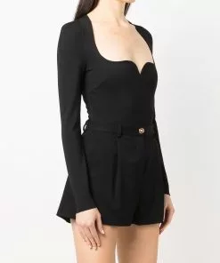 Versace sweetheart-neck bodysuit