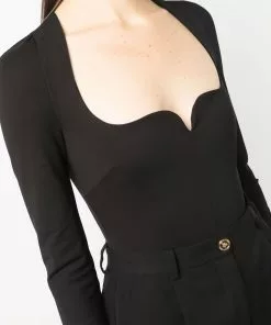 Versace sweetheart-neck bodysuit