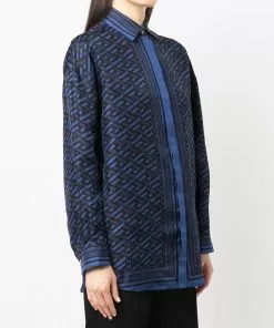 Versace Logo print long sleeve shirt 10 Versace logo-print long-sleeve shirt