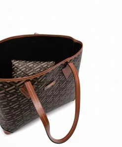 Versace La Greca leather tote bag