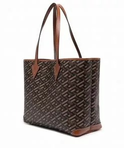 Versace La Greca leather tote bag