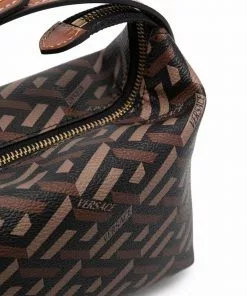 Versace La Greca leather tote