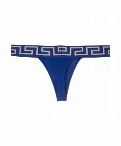 Versace Greca-print cotton thong