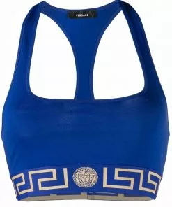 Versace Greca-waistband bra top