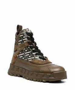 Versace La Greca lace-up ankle boots