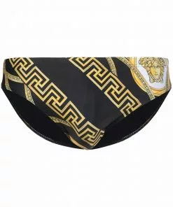 Versace Greca logo-print swim trunks