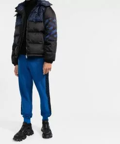 Versace logo-print down-padded jacket