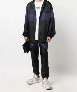 Versace panelled logo-print track pants