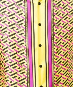Versace abstract-print silk shirt