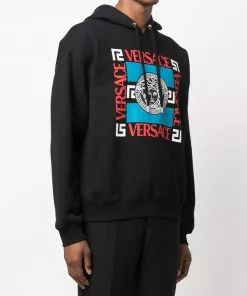 Versace logo-print pullover hoodie