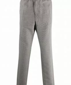 Versace houndstooth straight-leg trousers