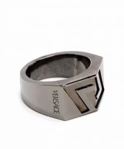 Versace La Greca engraved ring