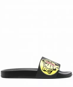 Versace graffiti Medusa-print slides