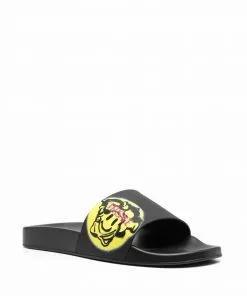 Versace graffiti Medusa-print slides