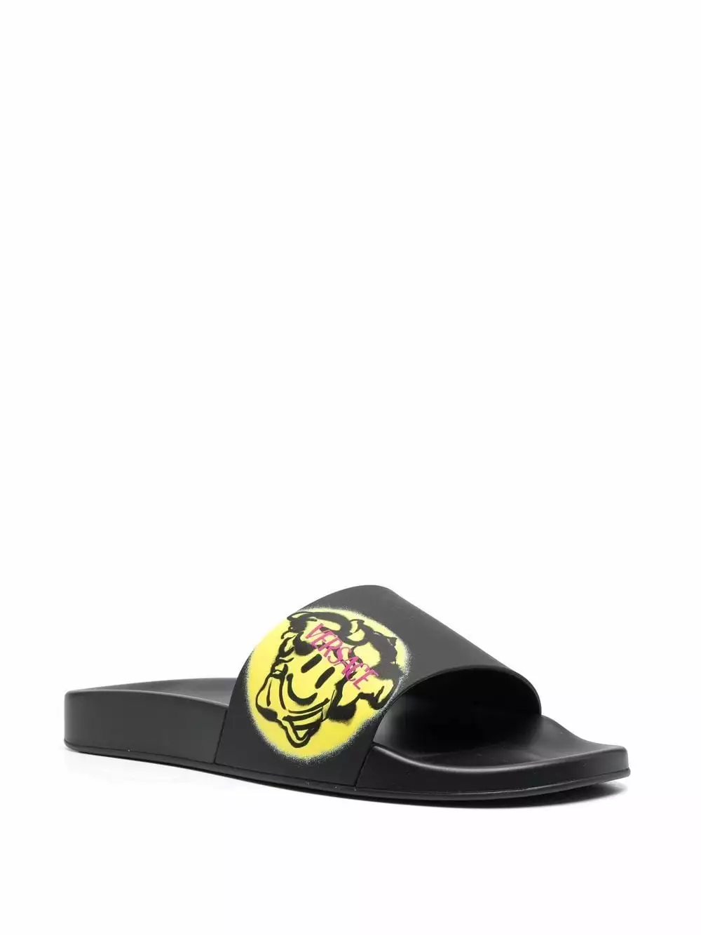 Versace Graffiti Medusa print slides 4 Versace graffiti Medusa-print slides