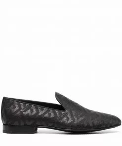 Versace jacquard-woven slippers