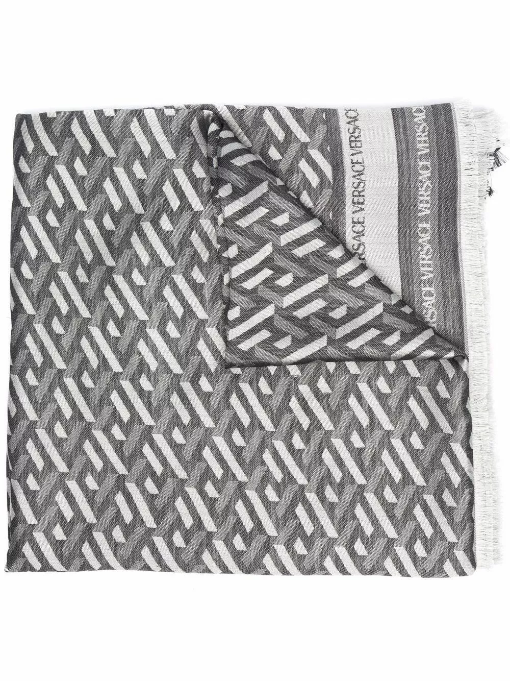 Versace Geometric pattern silk blend scarf 3 Versace geometric-pattern silk-blend scarf