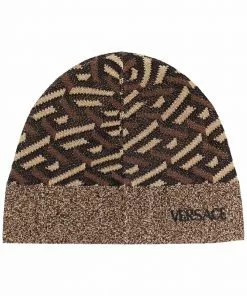Versace colour-block knitted beanie