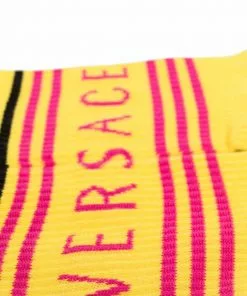 Versace logo-intarsia ribbed socks