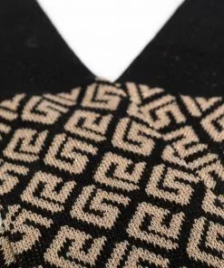 Versace Greca-motif monogram-knit socks