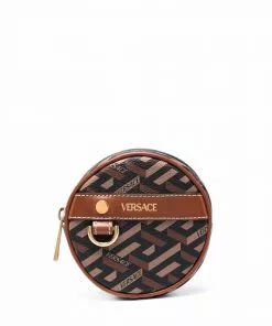 Versace La Greca circle coin pouch