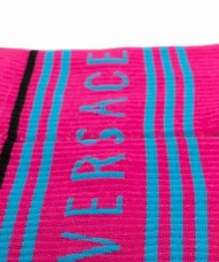 Versace logo-intarsia ribbed socks