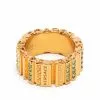 Versace Crystal embellished Greca ring 1 Versace crystal embellished Greca ring