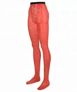 Versace monogram tulle sheer tights