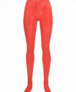 Versace monogram tulle sheer tights