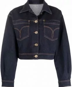 Versace cropped denim jacket